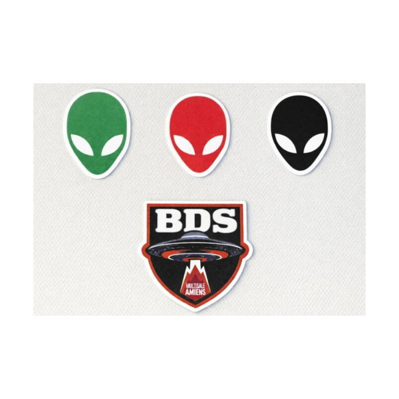 Autocollants non laminés - Lot de 4 stickers - BDS AMIENS