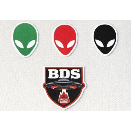 Autocollants non laminés - Lot de 4 stickers - BDS AMIENS